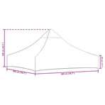 Party Tent Roof 2x2 m Taupe 270 g/m?