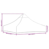 Party Tent Roof 2x2 m Taupe 270 g/m² - Rear View