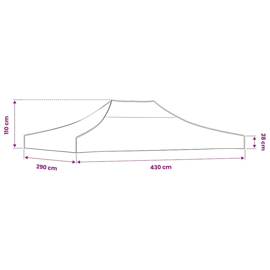 Party Tent Roof 4.5x3 m Blue 270 g/m²