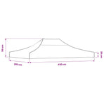 Party Tent Roof 4.5x3 m Blue 270 g/m²