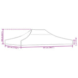 Party Tent Roof 4.5x3 m Beige 270 g/m?