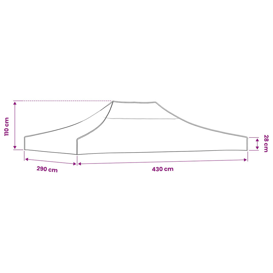 Party Tent Roof 4.5x3 m Terracotta 270 g/m²