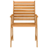 3 Piece Garden Dining Set Solid Acacia Wood - Rear View