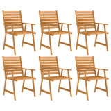 7 Piece Garden Dining Set Solid Acacia Wood