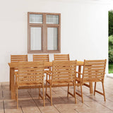 7 Piece Garden Dining Set Solid Acacia Wood