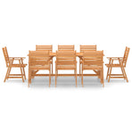 9 Piece Garden Dining Set Solid Acacia Wood