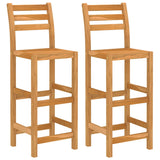 3 Piece Outdoor Bar Set Solid Acacia Wood - Top-Down View