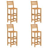 5 Piece Outdoor Bar Set Solid Acacia Wood - Top-Down View