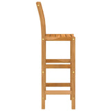 5 Piece Outdoor Bar Set Solid Acacia Wood - Close-Up Angle