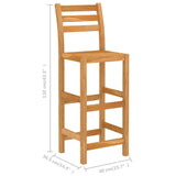 5 Piece Outdoor Bar Set Solid Acacia Wood - Extra Image