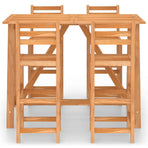 5 Piece Outdoor Bar Set Solid Acacia Wood