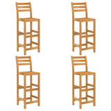 5 Piece Outdoor Bar Set Solid Acacia Wood - Top-Down View