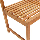 4 Piece Bistro Set Solid Wood Acacia - Close-Up Angle