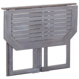 2 Piece Bistro Set Solid Acacia Wood Grey