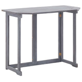 4 Piece Bistro Set Solid Acacia Wood Grey - Side View