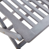 4 Piece Bistro Set Solid Acacia Wood Grey - Extra Image