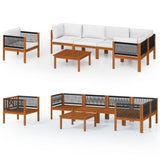 7 Piece Garden Lounge Set with Cushions Cream 63x63 cm