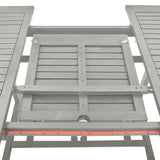 5 Piece Garden Dining Set (150-200)x100cm Solid Acacia Wood Grey - Extra Image