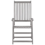5 Piece Garden Dining Set (150-200)x100 cm Grey