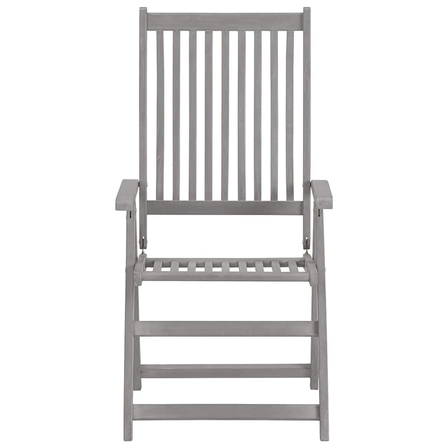 5 Piece Garden Dining Set (150-200)x100 cm Grey