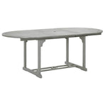5 Piece Garden Dining Set (150-200)x100 cm Grey