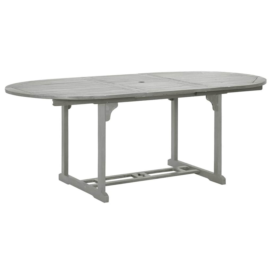 5 Piece Garden Dining Set (150-200)x100 cm Grey