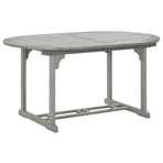 5 Piece Garden Dining Set (150-200)x100 cm Grey