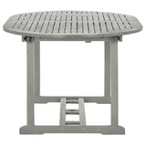5 Piece Garden Dining Set (150-200)x100cm Solid Acacia Wood Grey
