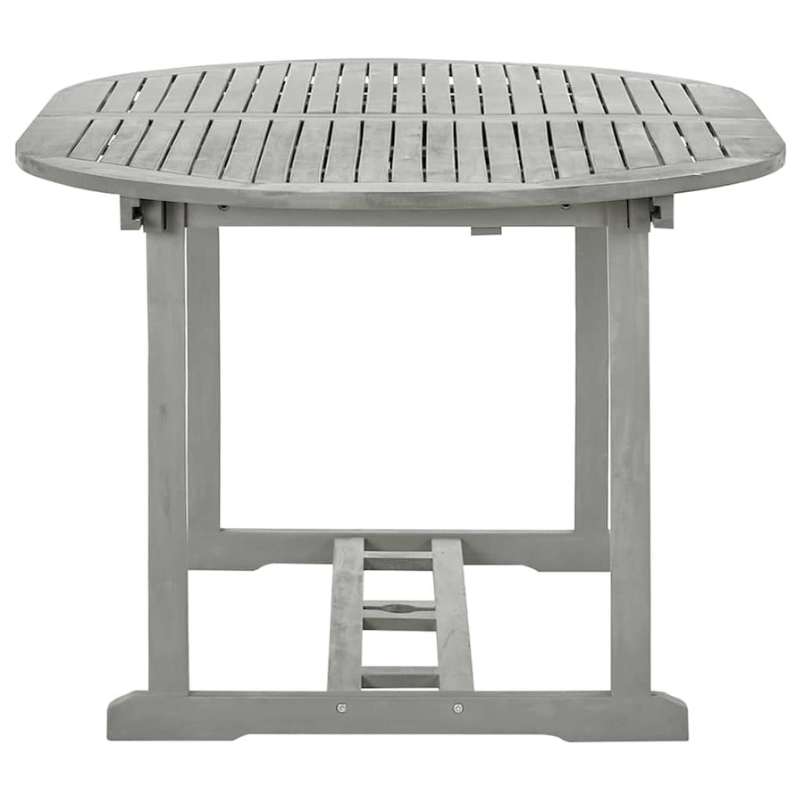 5 Piece Garden Dining Set (150-200)x100 cm Grey
