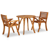 3 Piece Garden Dining Set 85x75 cm Solid Acacia Wood