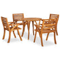 5 Piece Garden Dining Set 85x75 cm Solid Acacia Wood