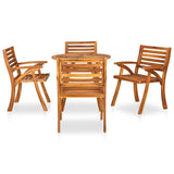 5 Piece Garden Dining Set 85x75 cm Solid Acacia Wood