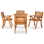 5 Piece Garden Dining Set 85x75 cm Solid Acacia Wood