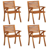 5 Piece Garden Dining Set 85x75 cm Solid Acacia Wood - Side View
