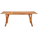 7 Piece Garden Dining Set 201.5x100 cm Solid Acacia Wood
