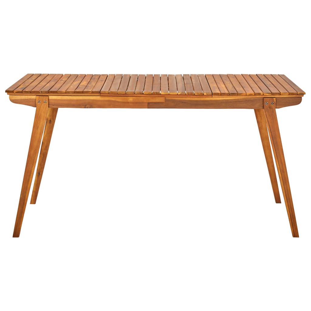 7 Piece Garden Dining Set 150x90 cm Solid Acacia Wood