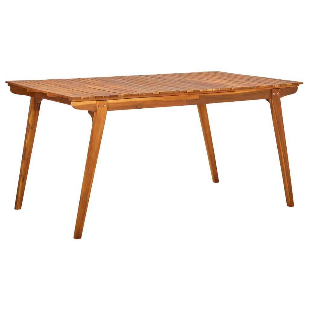 7 Piece Garden Dining Set 150x90 cm Solid Acacia Wood