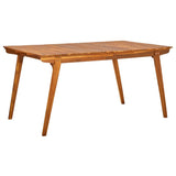 7 Piece Garden Dining Set 150x90 cm Solid Acacia Wood