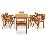 9 Piece Garden Dining Set 201.5x100 cm Solid Acacia Wood