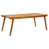 9 Piece Garden Dining Set 201.5x100 cm Solid Acacia Wood