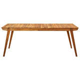 9 Piece Garden Dining Set 201.5x100 cm Solid Acacia Wood - Top-Down View
