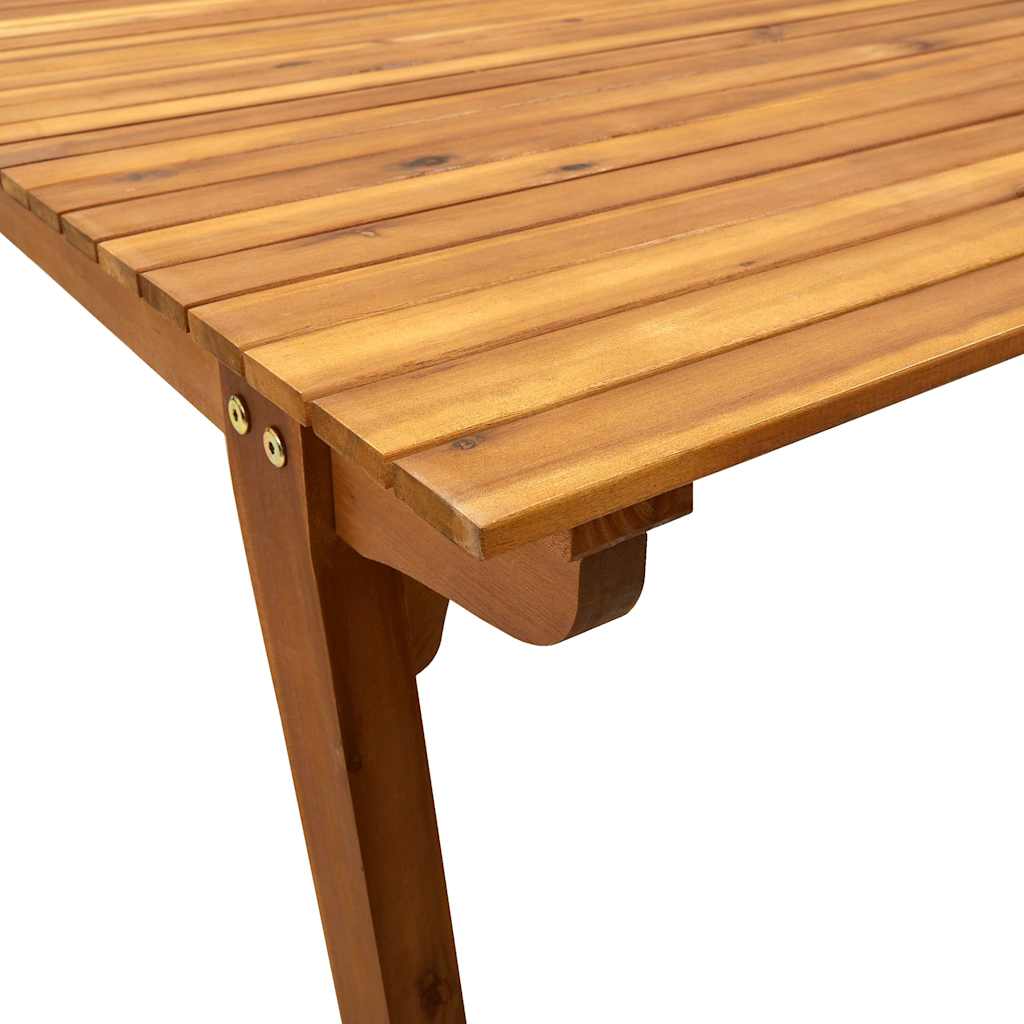 9 Piece Garden Dining Set 201.5x100 cm Solid Acacia Wood