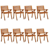 9 Piece Garden Dining Set 201.5x100 cm Solid Acacia Wood