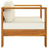 4 Piece Garden Lounge Set with Cushions 100x60 cm Acacia Wood
