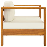 4 Piece Garden Lounge Set with Cushions 100x60 cm Acacia Wood - 45-Degree Angle