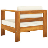 4 Piece Garden Lounge Set with Cushions 100x60 cm Acacia Wood
