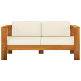 5 Piece Garden Lounge Set with Cushions 100x60 cm Acacia Wood