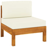 8 Piece Garden Lounge Set with Cushions 100x60 cm Acacia Wood - Rear View