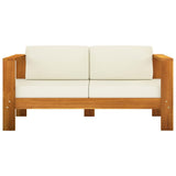 8 Piece Garden Lounge Set with Cushions 100x60 cm Acacia Wood - Close-Up Angle