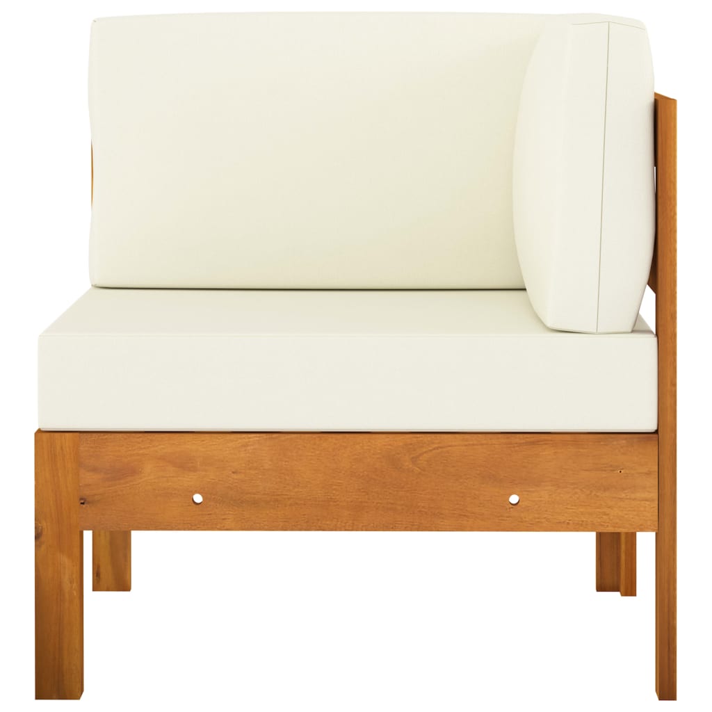 7 Piece Garden Lounge Set with Cushions 100x60 cm Acacia Wood